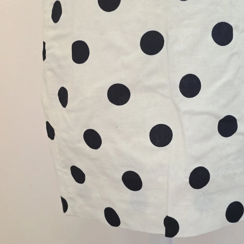 J. Crew Polka Dot Elastic Waist Cotton Mini Skirt Size 00